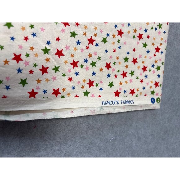 Hancock Fabrics Star Pattern Cotton Fabric 1/2 yard x 44" Sewing Quilting - Picture 3 of 4